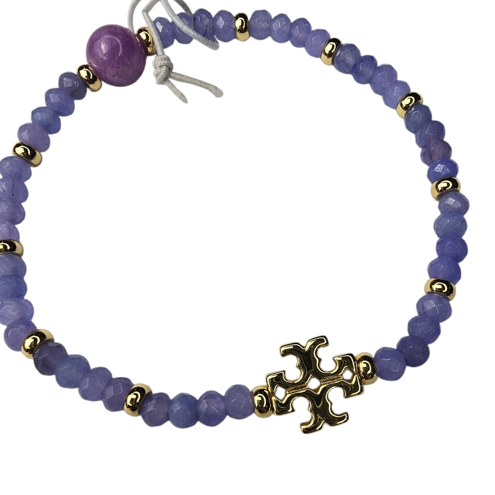 Tory Burch Tanzanite Beaded Bracelet‎ ☆ - Picture 4 of 4